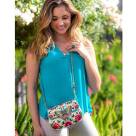 Dream Chaser Ivory Beaded Butterfly Crossbody Clutch Handbag