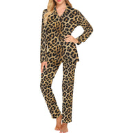 Baha Ranch Retro Pop Western Leopard Pajamas Set