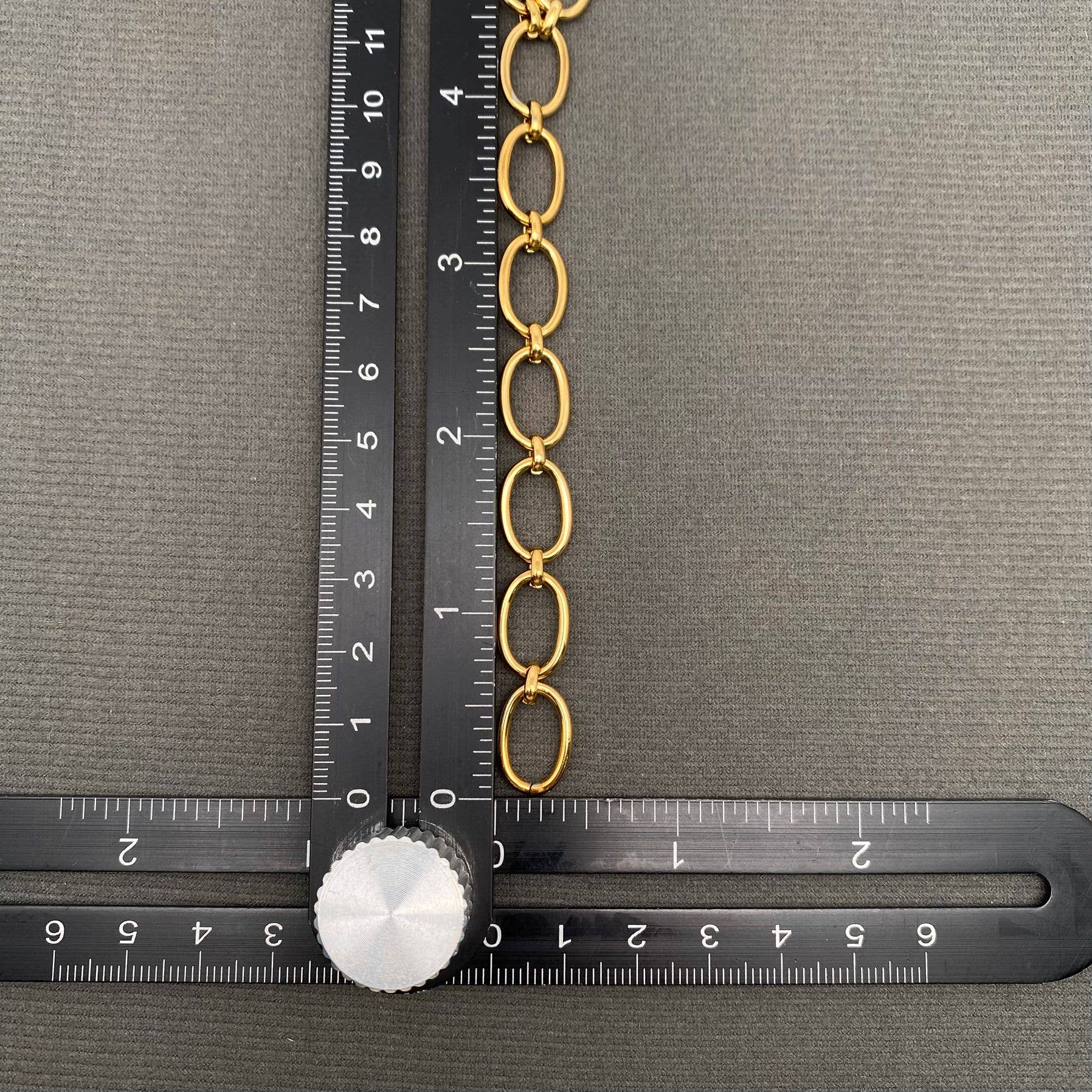18K GP S. Steel Y-neck Chain Necklace