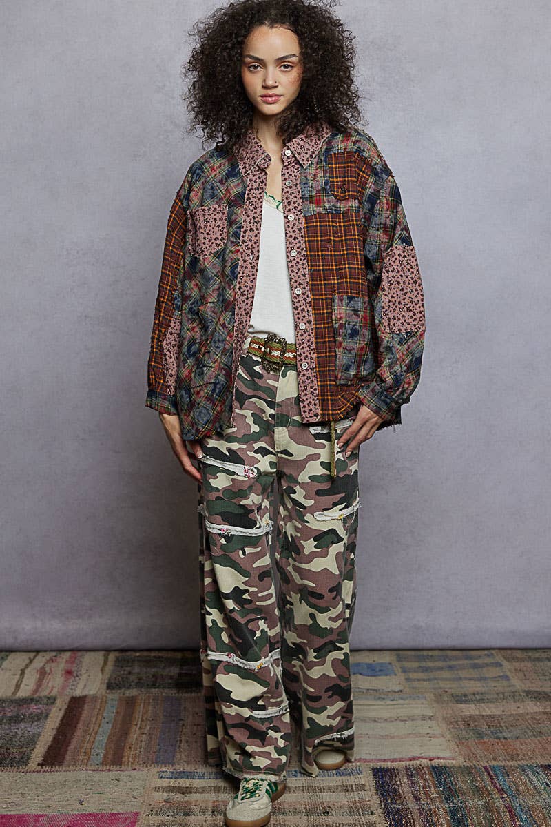 Vintage Washed Plaid Shirt