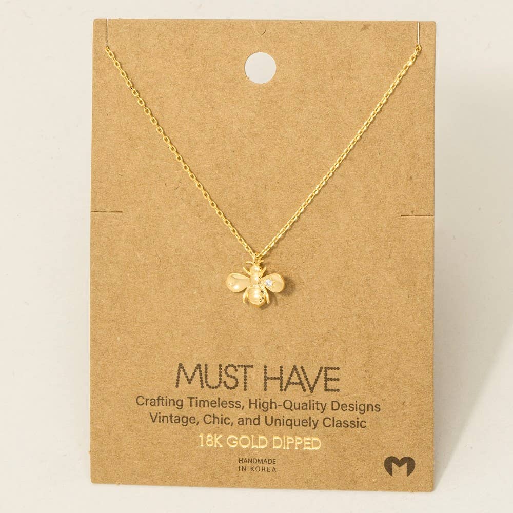 Bee Pendant Necklace