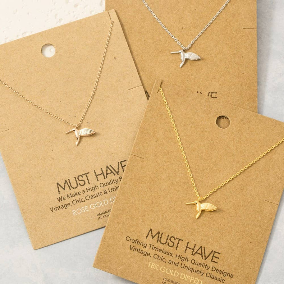 Humming Bird Pendant Necklace