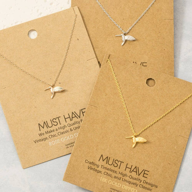 Humming Bird Pendant Necklace