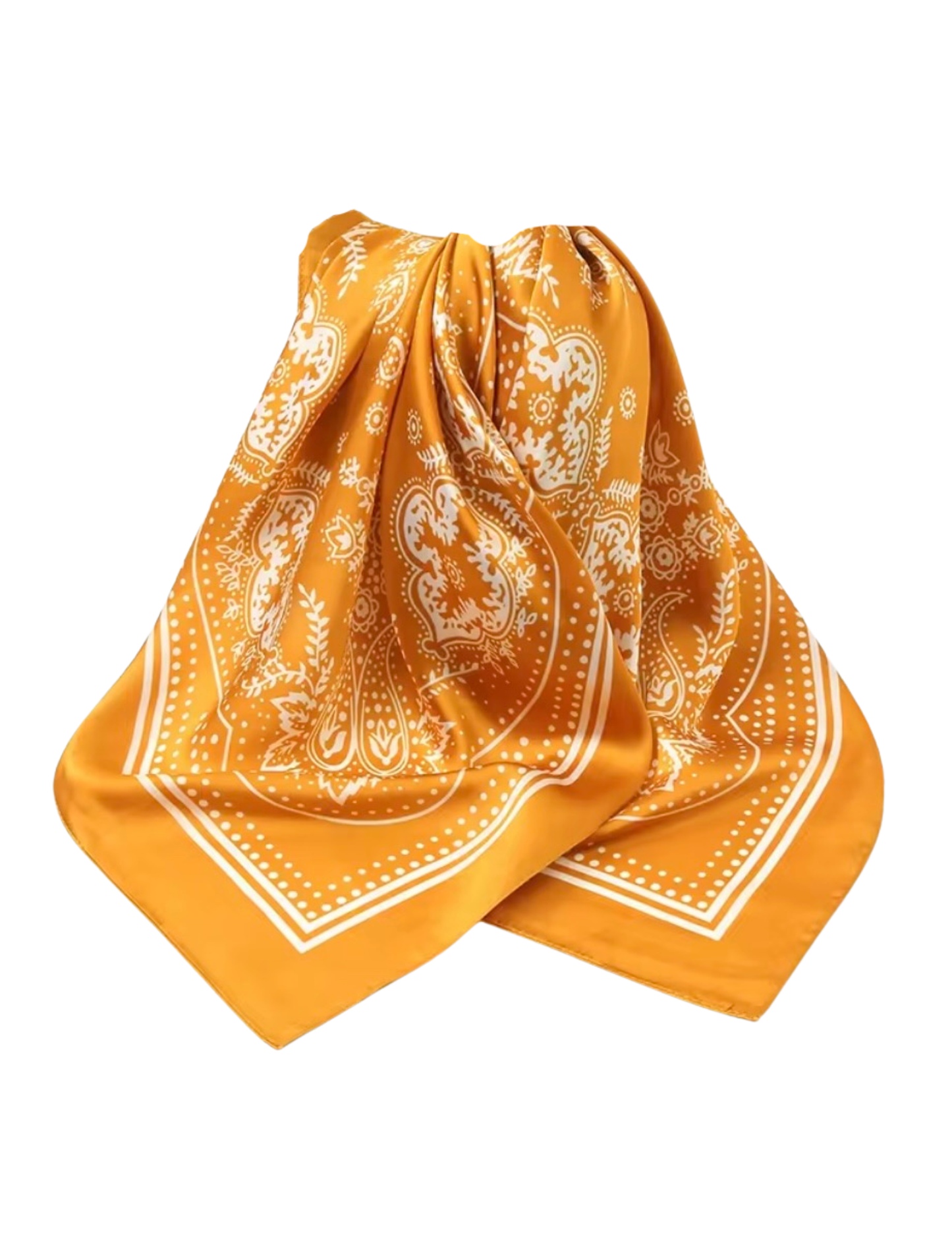 Yellow Satin Bandana Scarf