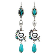 Celestial Love Turquoise Drop Earrings