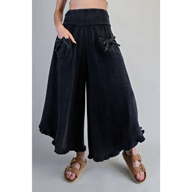 Mineral Washed Pants, Ash Black