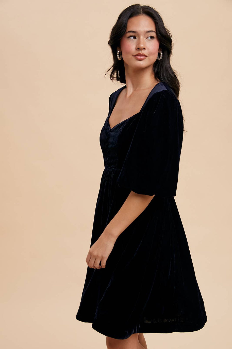 Sweetheart Velvet Mini Dress