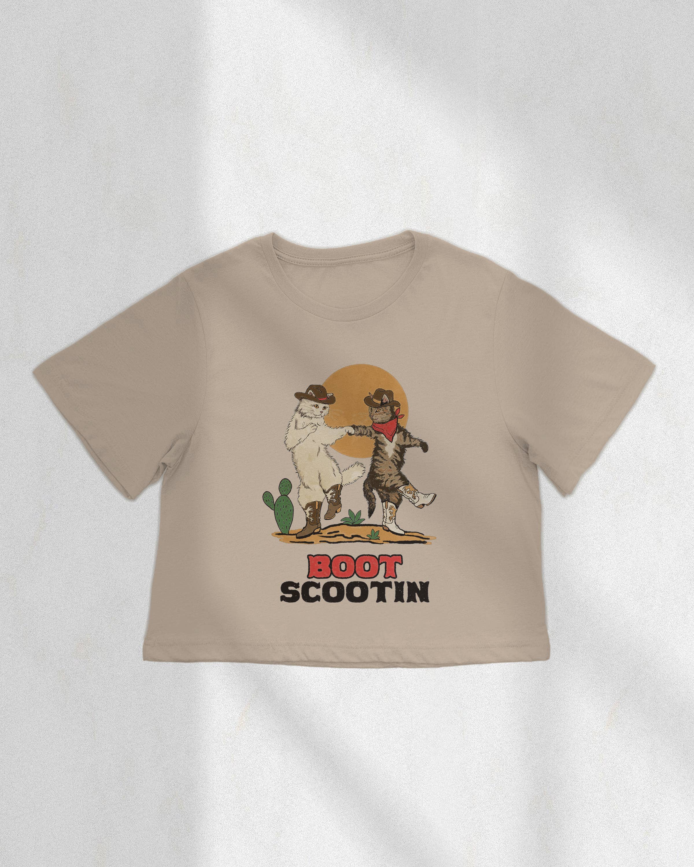 Boot Scootin Kitties Boxy Crop Top