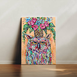 Owl Orange Canvas Print
