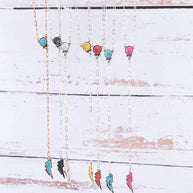 Turquoise Semi Stone Layered Lariat Necklace