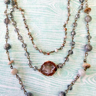 Florence Short Necklace -Grey