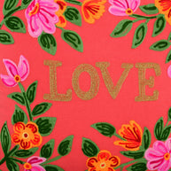 Embroidered Love Pillow