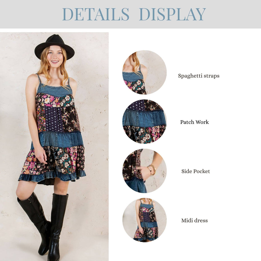 Babydoll Patchwork Dress