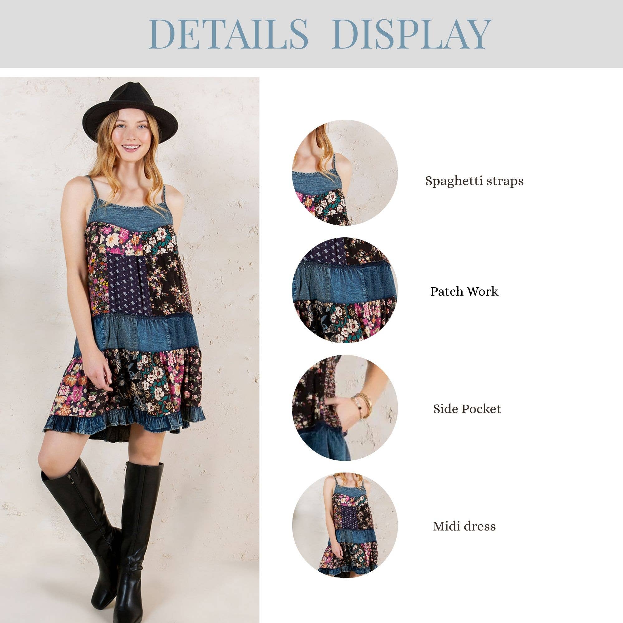 Babydoll Patchwork Dress