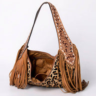 Leopard and Leather Hobo Bag