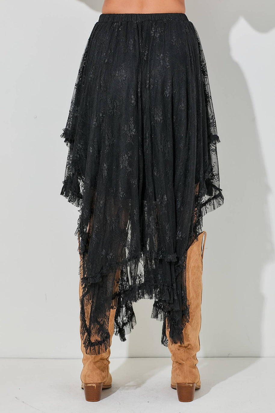 Lace Layered Hem Skirt
