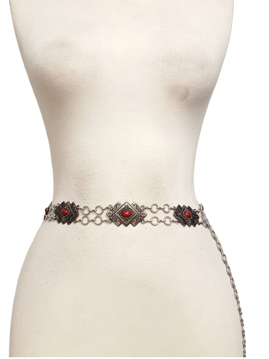 Navajo-Style Concho Chain Belt