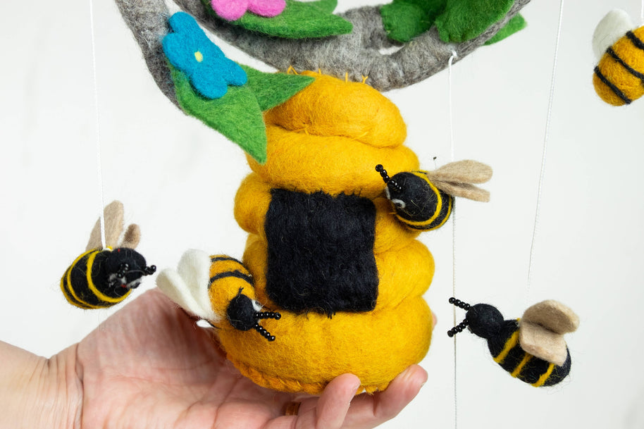 Baby Mobile - Bee Hive and Honey Bee