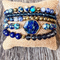 Janet Bracelet Stack Blue