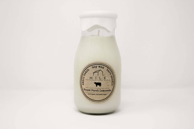 Milk Bottle Candle Front Porch Lemonade