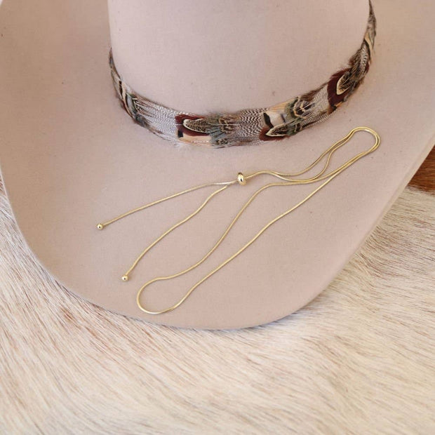 Gold Plated Snake Chain Hat Band