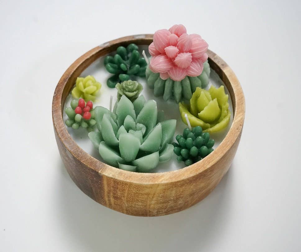 Candle Succulent Terrarium Bowls