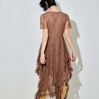 Embellished Lace Hem Dress