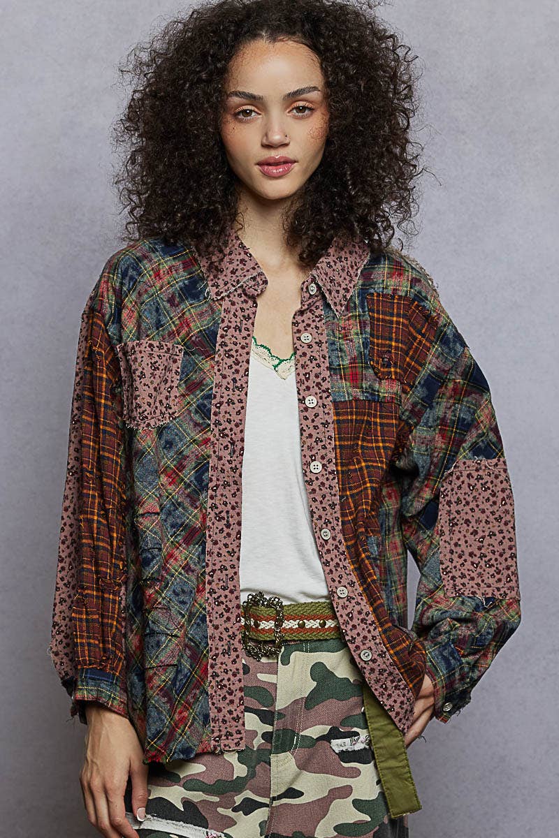 Vintage Washed Plaid Shirt