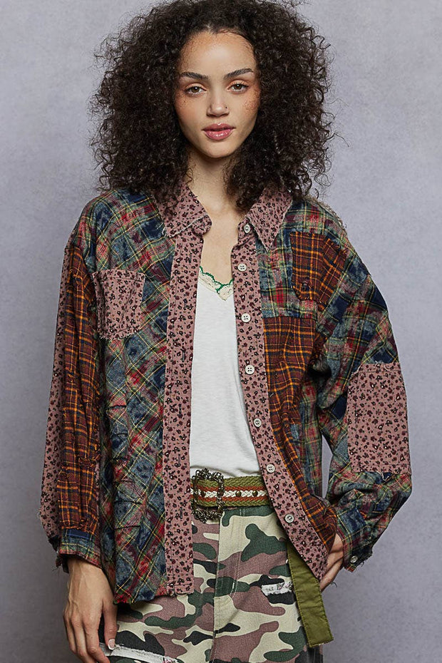 Vintage Washed Plaid Shirt