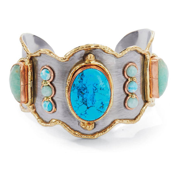 Handmade Gemstone Cuff Bracelet