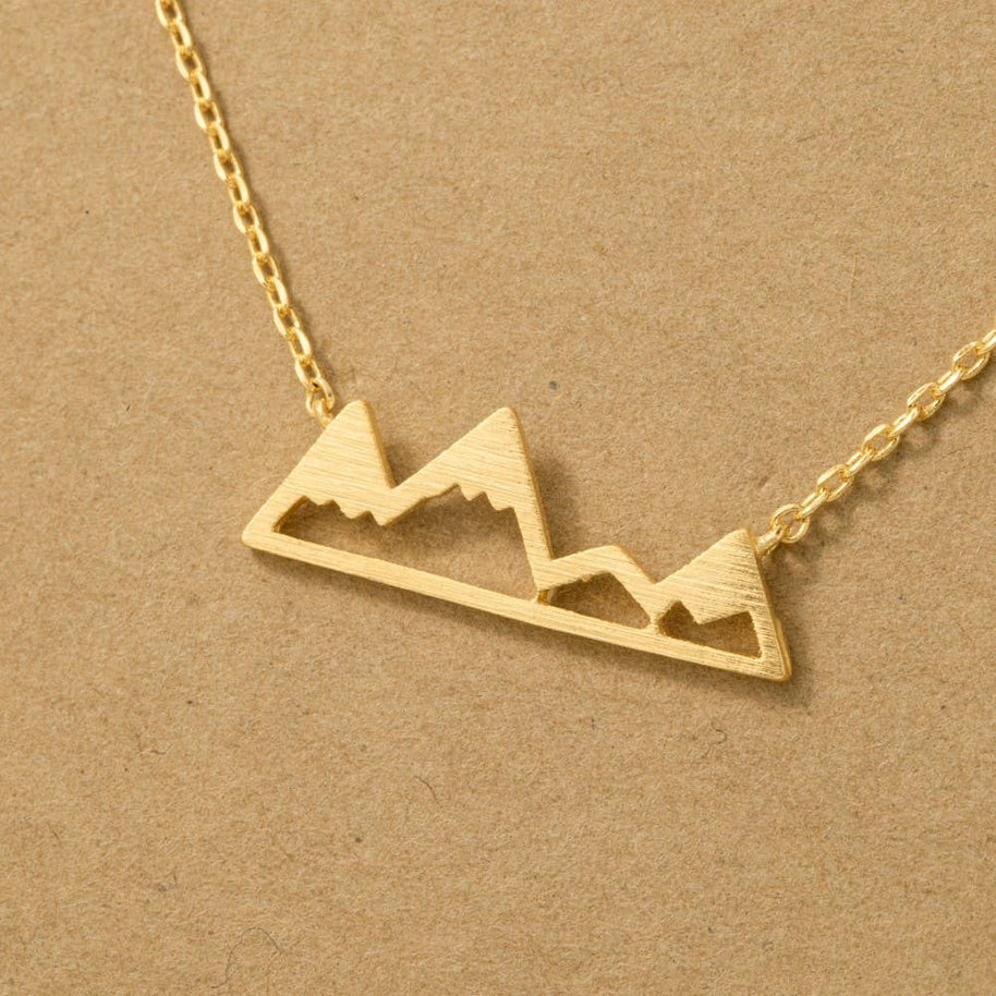 Mountain Cutout Pendant Necklace