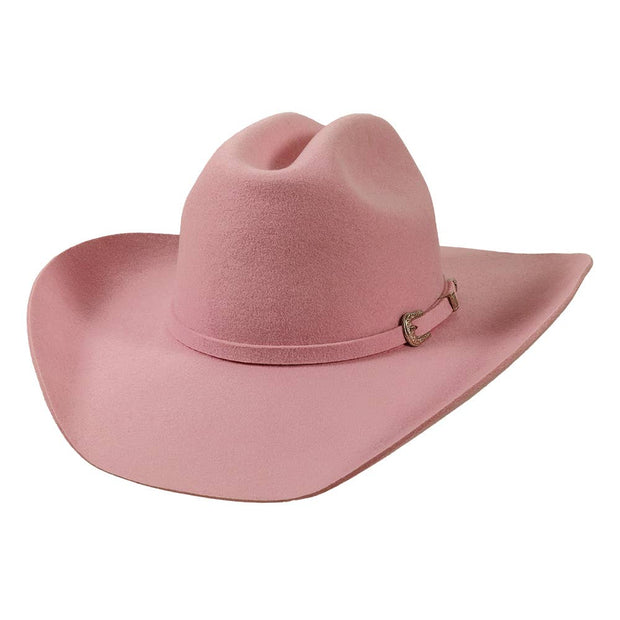 Wool Felt Western Cattleman, Soft Pink