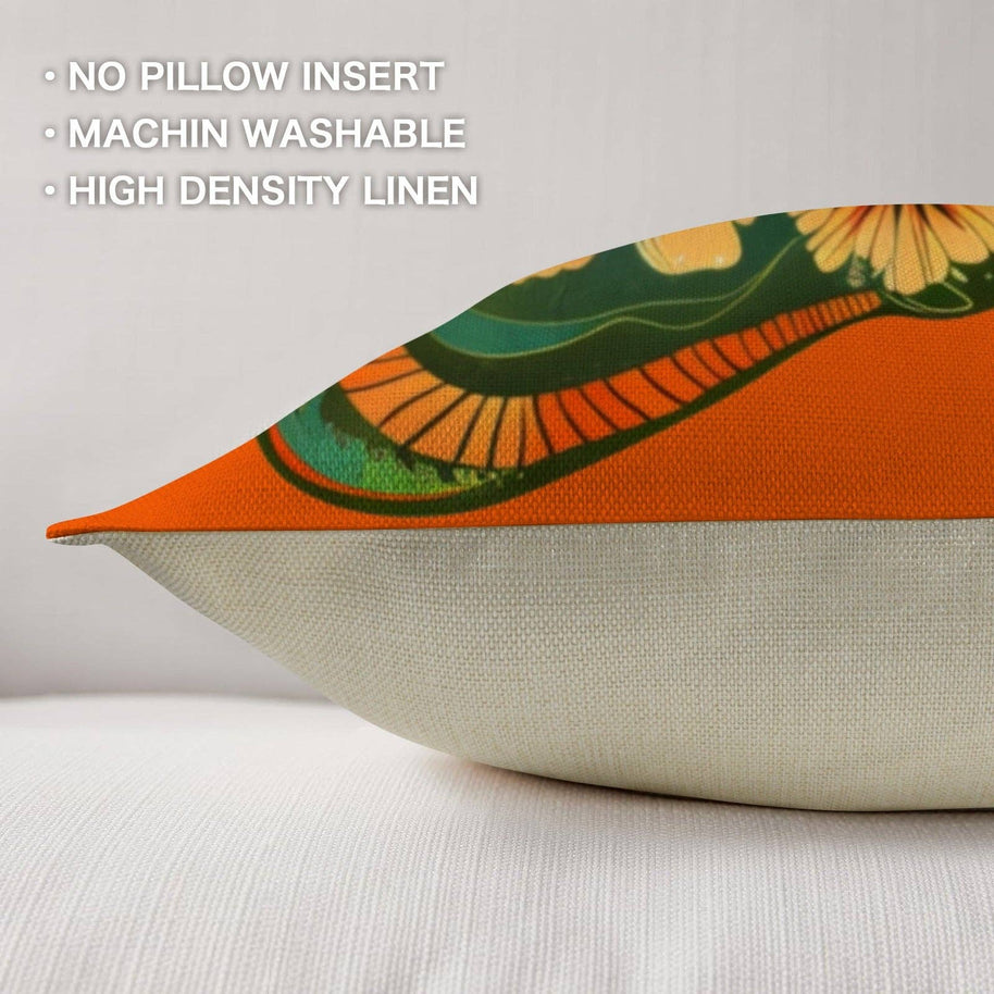 Retro Floral Butterfly Pillow