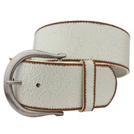 Vintage Leather Belt with Horseshoe  Buckle
