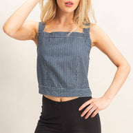 Denim Tank Top With Back Tie