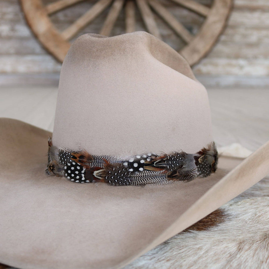 Spotted Eagle Feather Hat Band