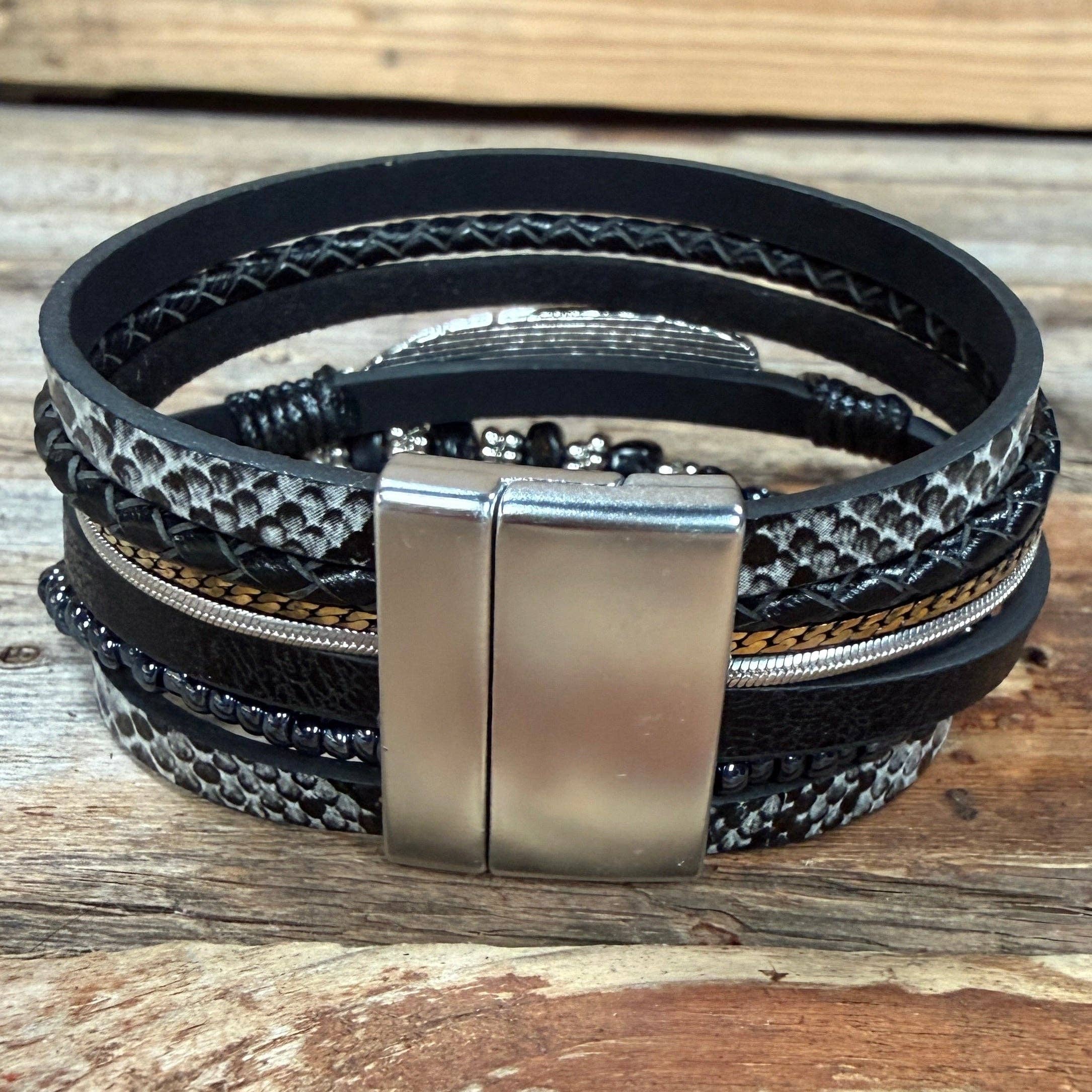 Onyx Boho Wrap Bracelet