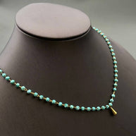 18K GP SS Seed Bead Chain Necklace