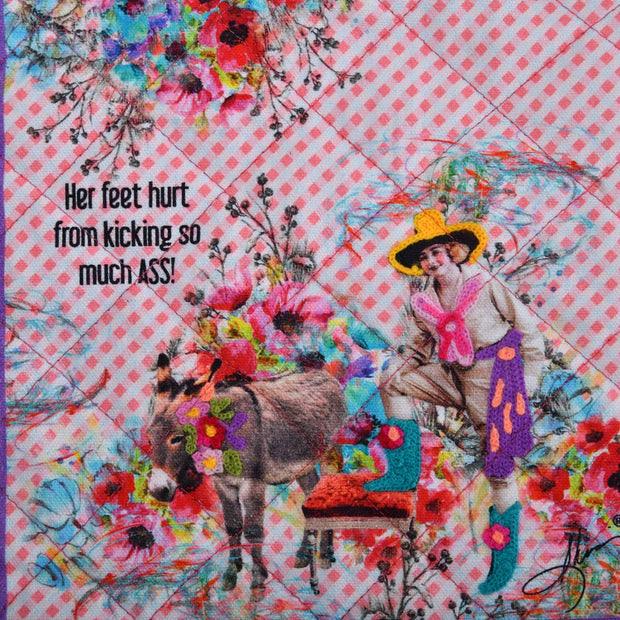 Kick Ass Cowgirl Pot Holder