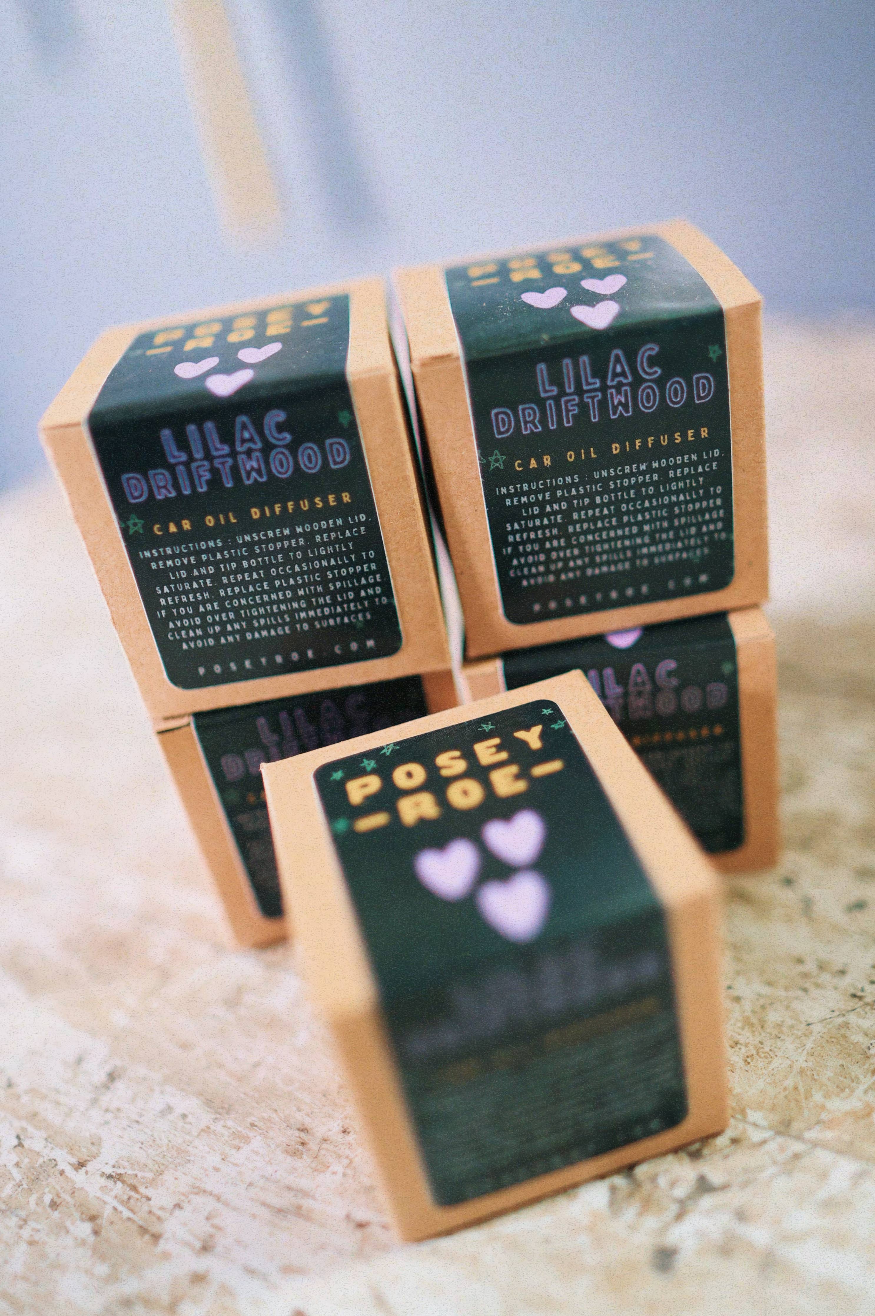 Lilac Driftwood Scented Oil Car Diffuser