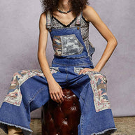 Patchwork & Studs Overalls