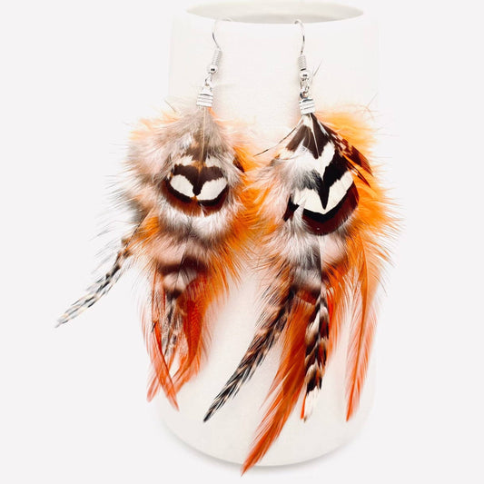 Bohemian Feather Dangle Earrings