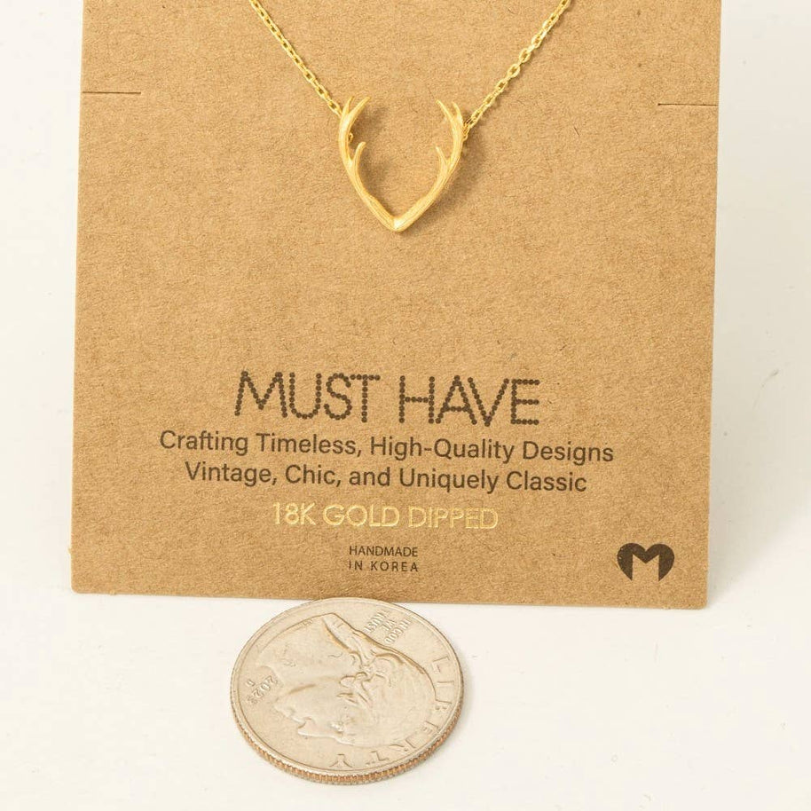 Antler Pendant Necklace