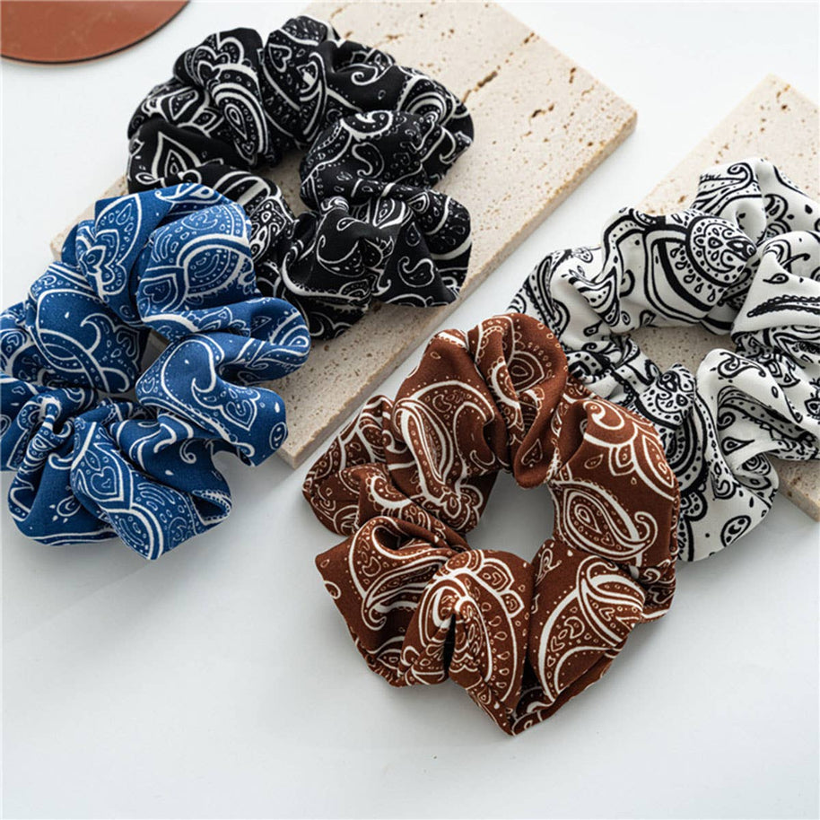 Paisley Print Scrunchies