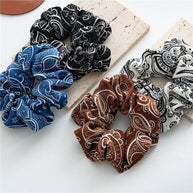 Paisley Print Scrunchies