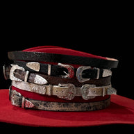 Leather Buckle Belt Hat Band