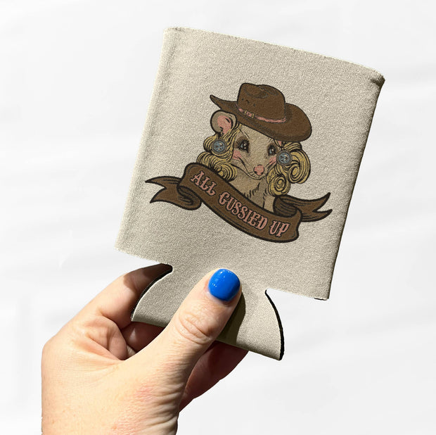 All Gussied Up Possum Koozie