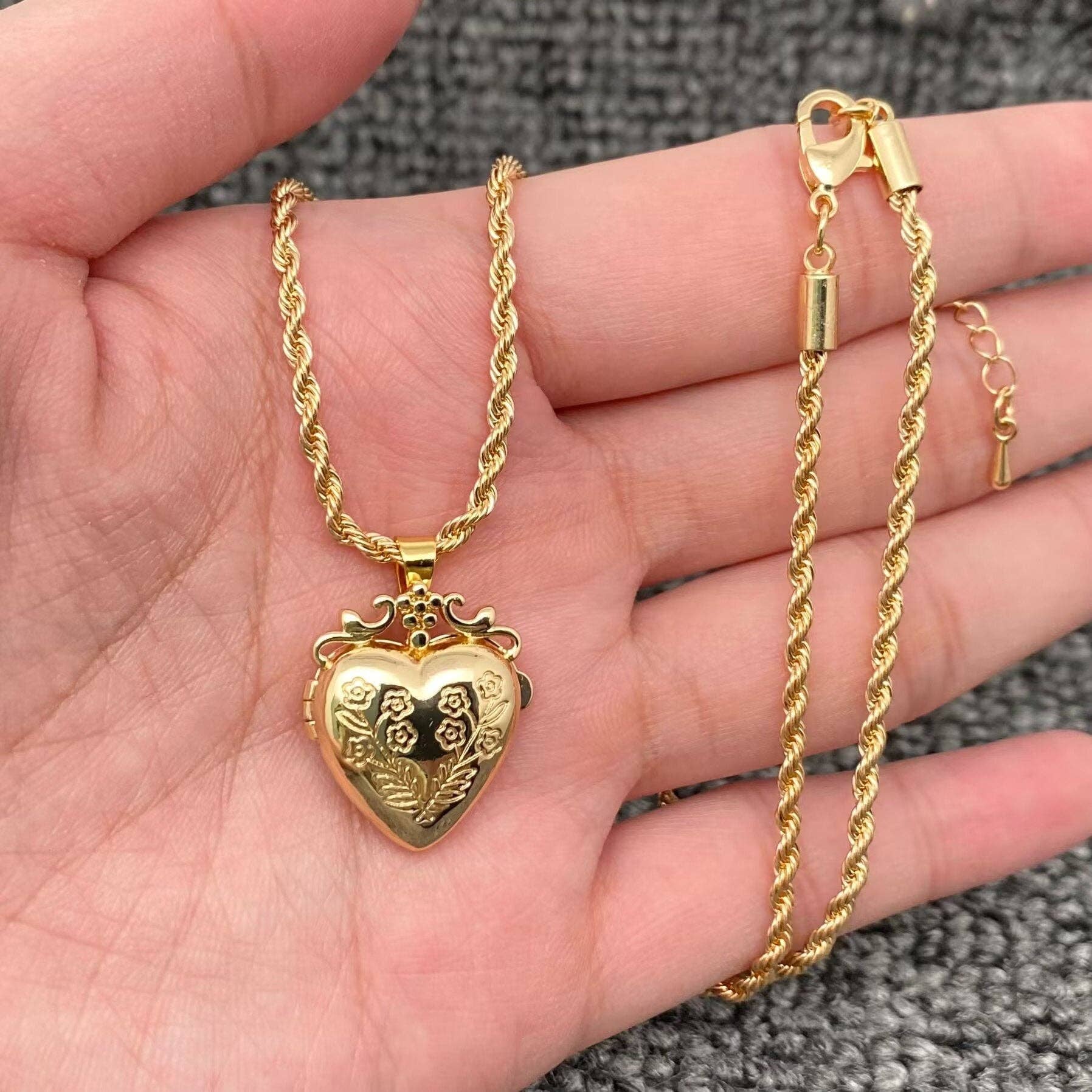 GP Heart Locket Necklace Openable