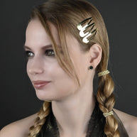 Semi Precious Hexagon Gemstone Studs (8mm gold)