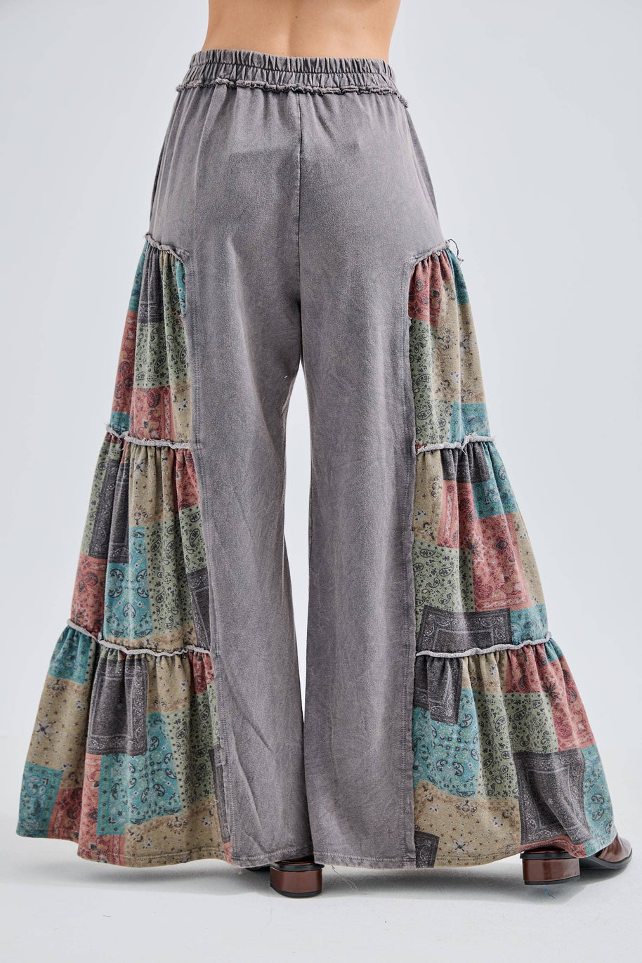 Tiered Boho Wide Leg Pants